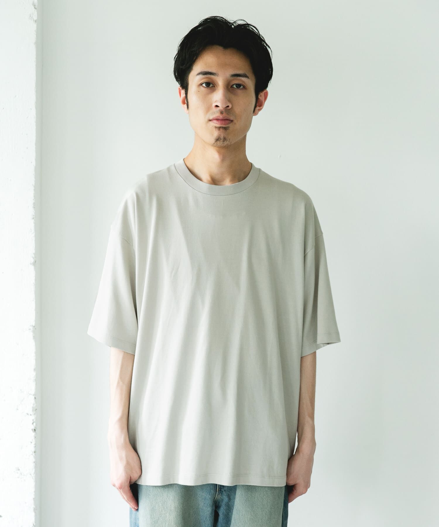 URBAN RESEARCH DOORS「コットンレーヨンクルーネック ショートスリーブ Tシャツ」|Tシャツ・カットソー|
