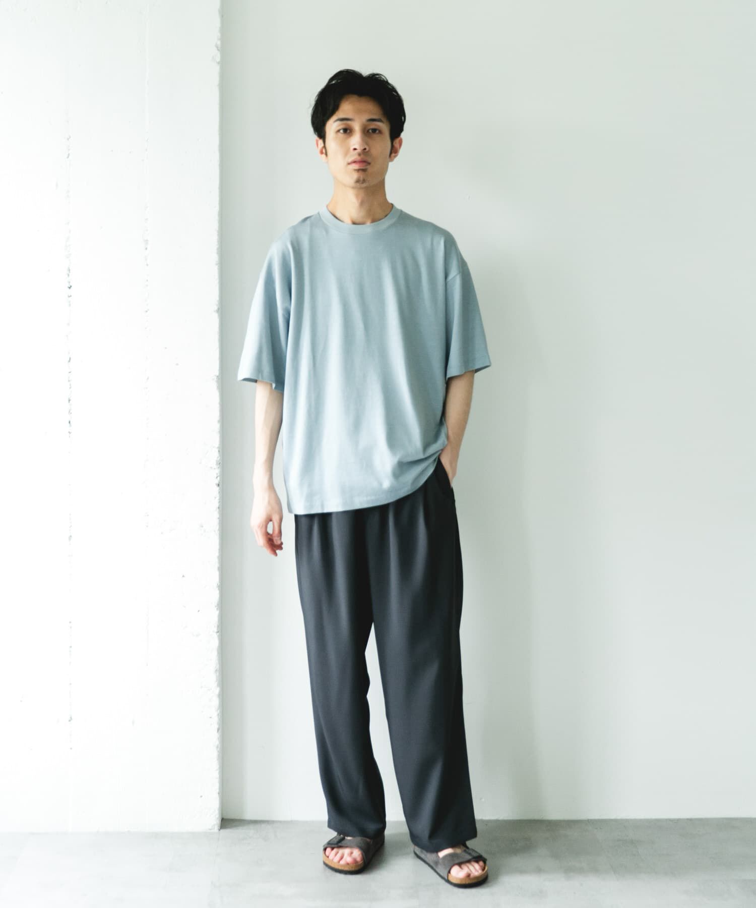 URBAN RESEARCH DOORS「コットンレーヨンクルーネック ショートスリーブ Tシャツ」|Tシャツ・カットソー|