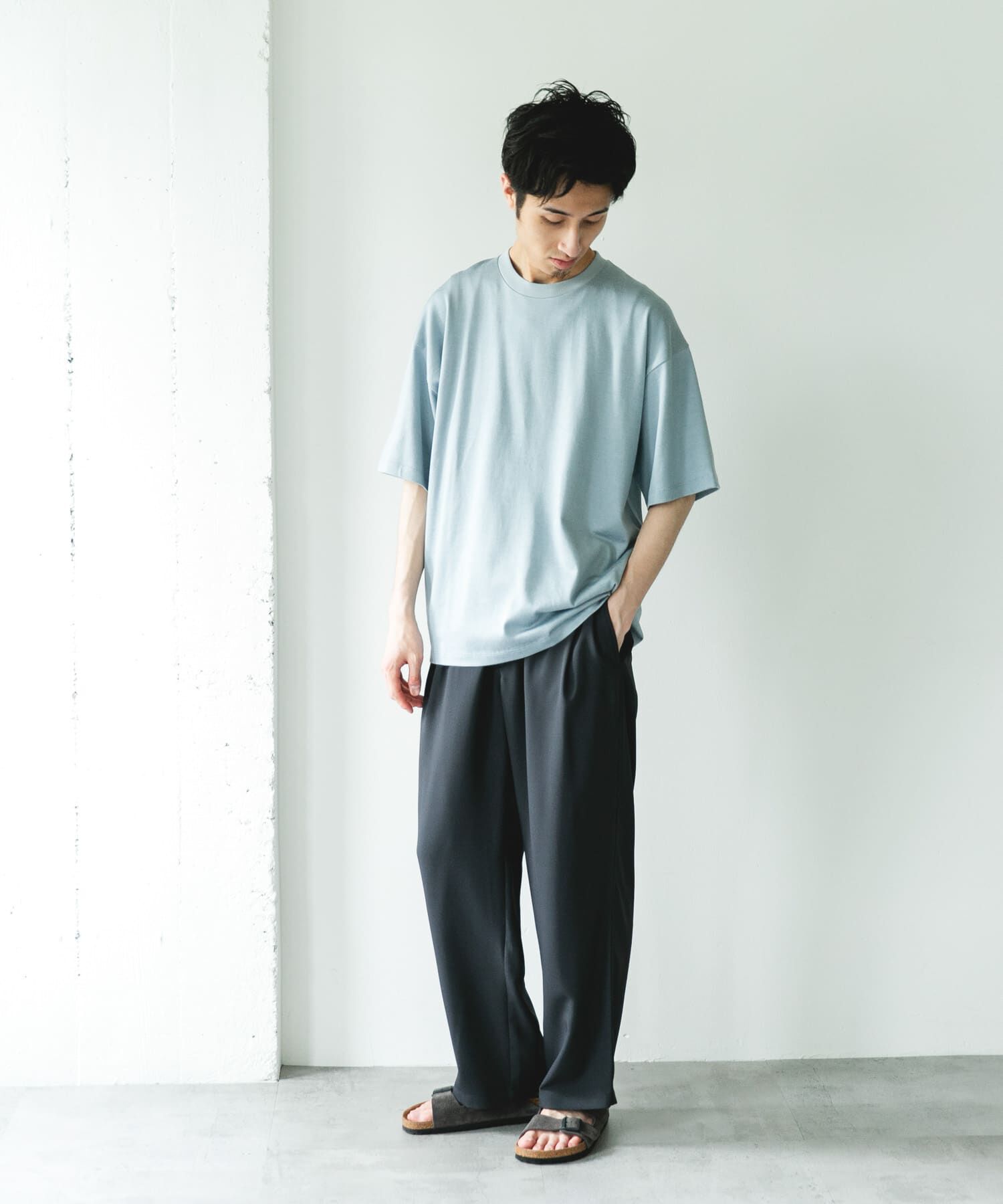 URBAN RESEARCH DOORS「コットンレーヨンクルーネック ショートスリーブ Tシャツ」|Tシャツ・カットソー|