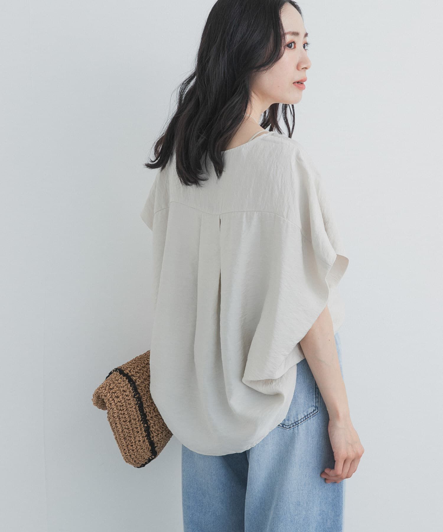URBAN RESEARCH DOORS「センタータックコクーンブラウス」|シャツ・ブラウス|