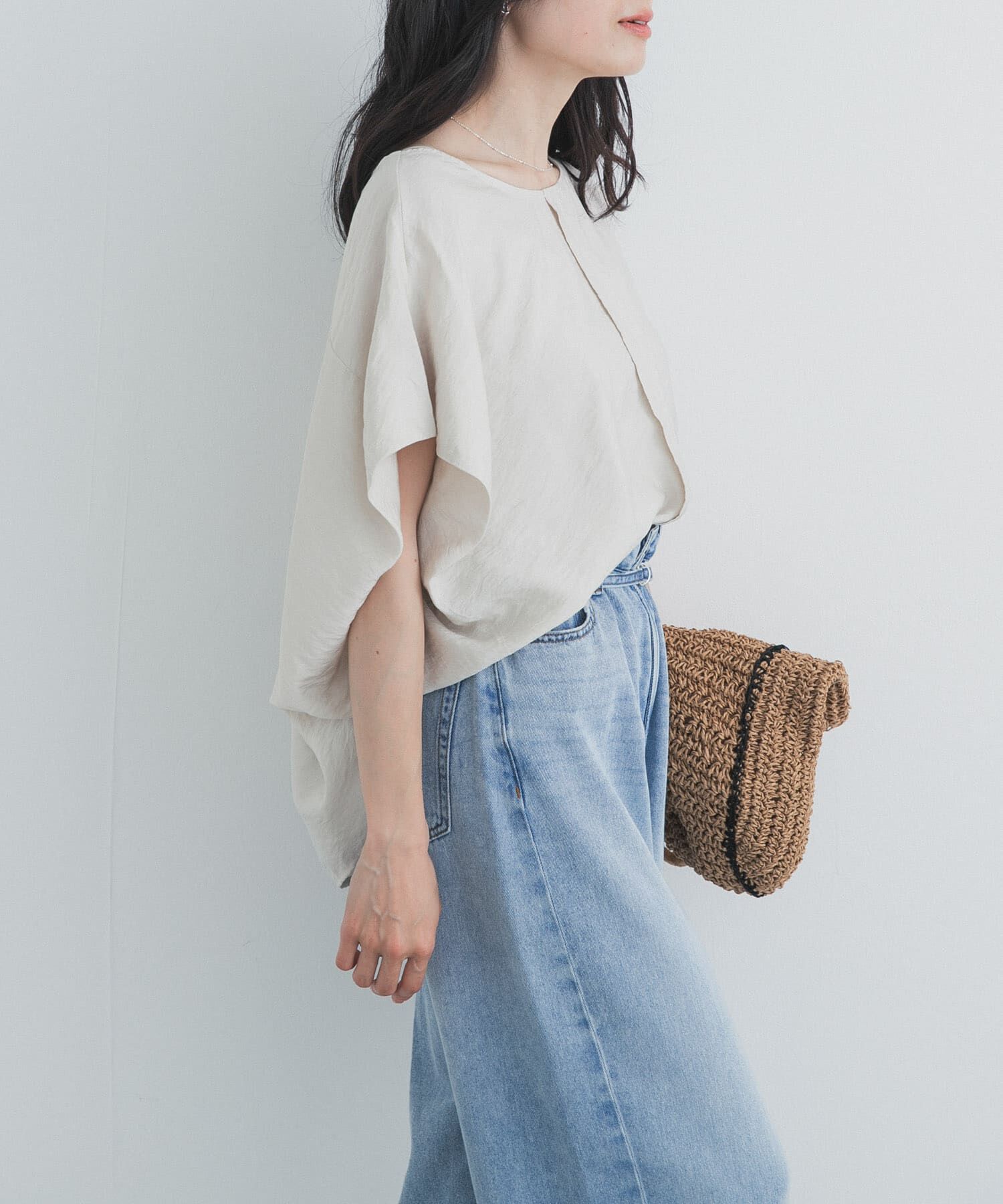 URBAN RESEARCH DOORS「センタータックコクーンブラウス」|シャツ・ブラウス|