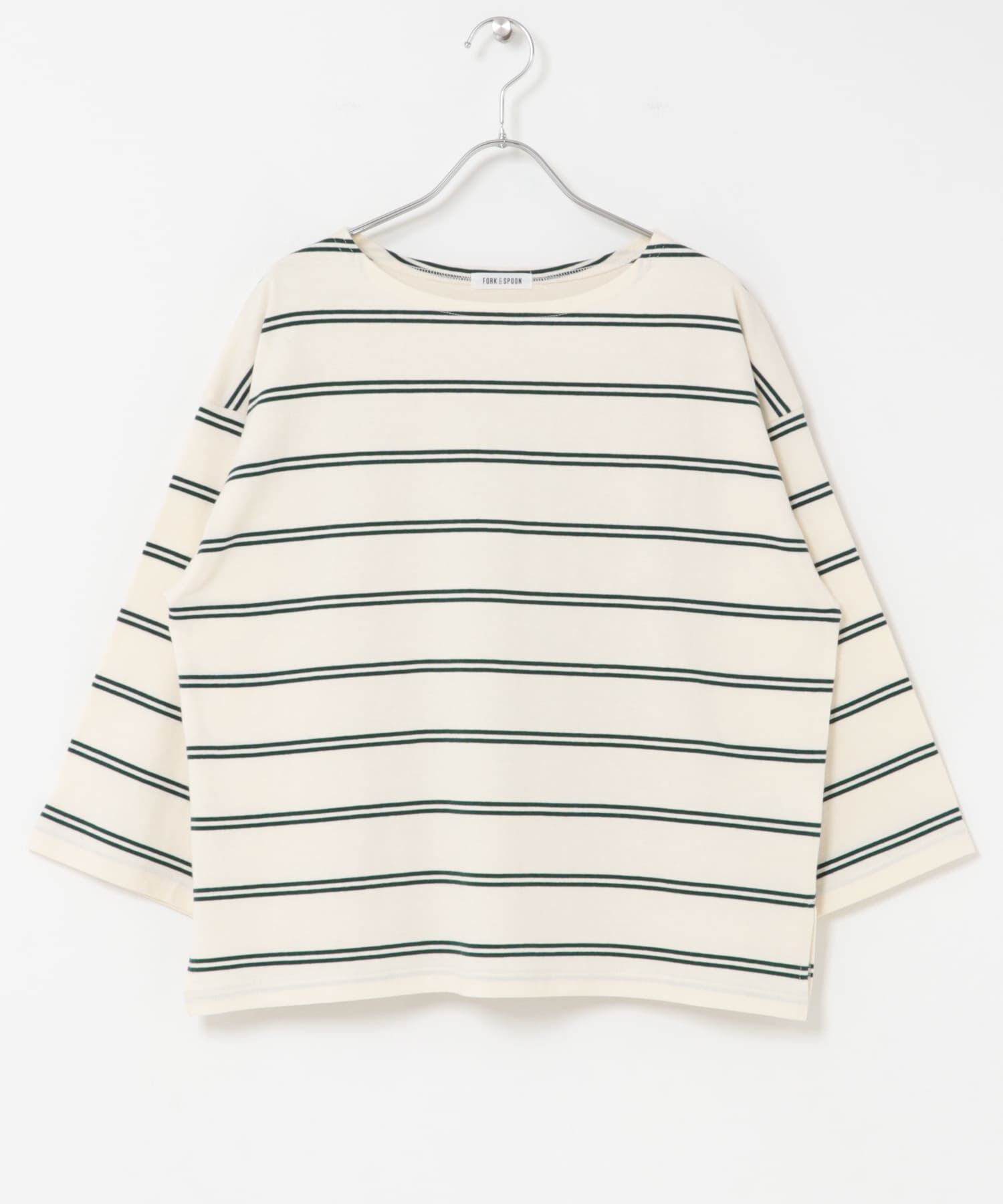 URBAN RESEARCH DOORS「FORK&SPOON　ワイド8分袖ボーダープルオーバー」|Tシャツ・カットソー|