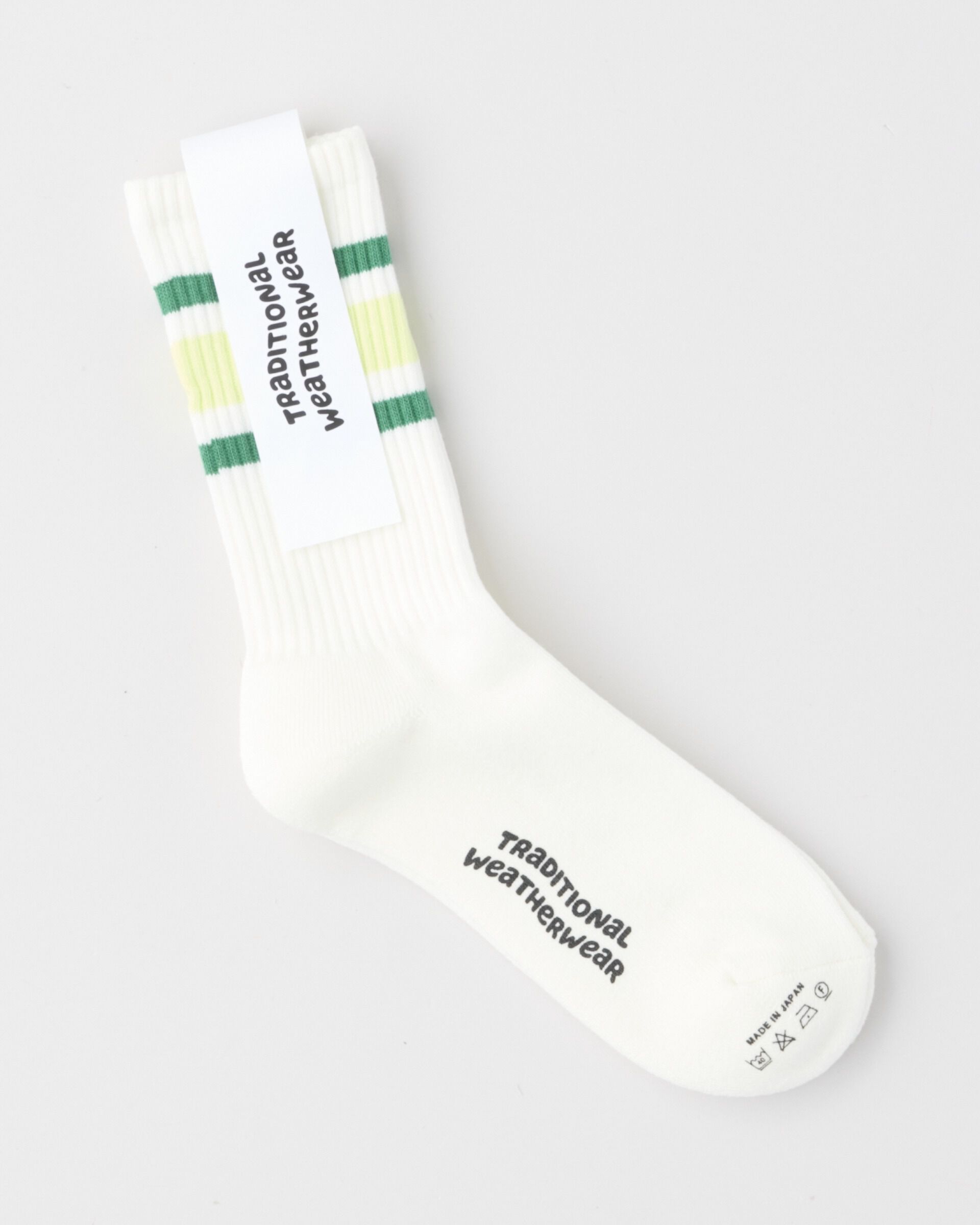 Traditional Weatherwear「WAVE LOGO LINE SOCKS LDS」|その他|ｵﾌﾎﾜｲﾄ&times;ｲｴﾛｰ&times;ｸﾞﾘｰﾝ
