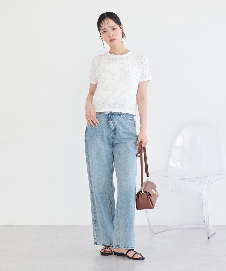 earth music&ecology「アイレットミニ裏毛Tシャツ」|Tシャツ・カットソー|