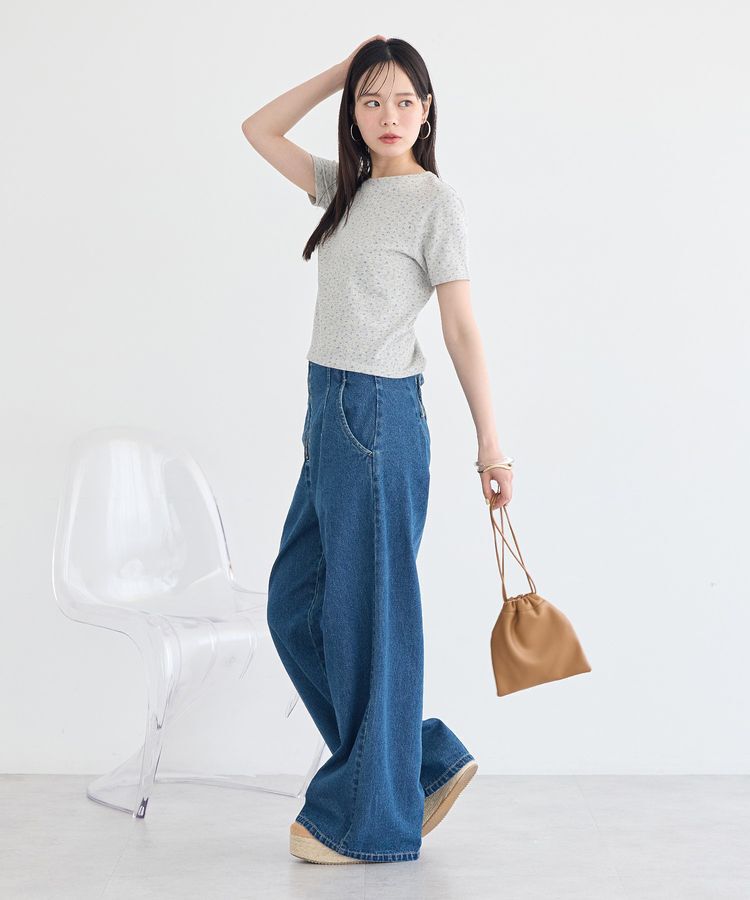 earth music&ecology「アイレットミニ裏毛Tシャツ」|Tシャツ・カットソー|