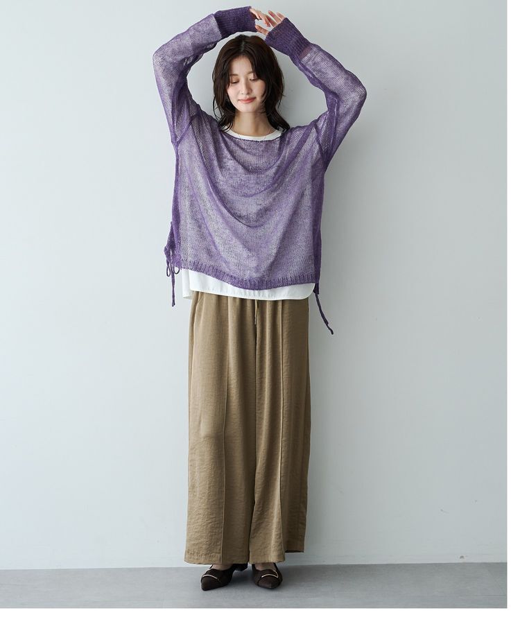 YECCA VECCA「ラウンドヘム長袖ロゴTee」|Tシャツ・カットソー|