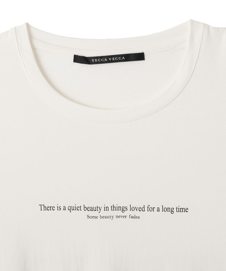 YECCA VECCA「ラウンドヘム長袖ロゴTee」|Tシャツ・カットソー|