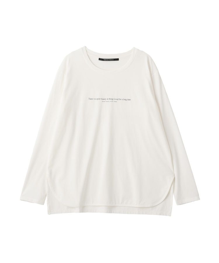 YECCA VECCA「ラウンドヘム長袖ロゴTee」|Tシャツ・カットソー|