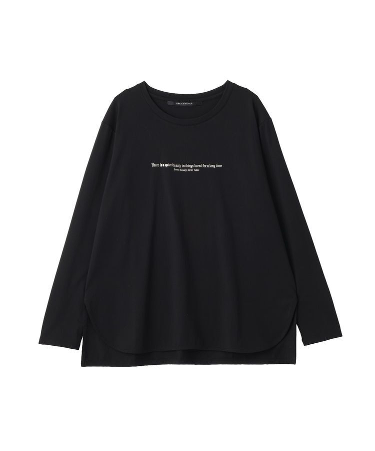 YECCA VECCA「ラウンドヘム長袖ロゴTee」|Tシャツ・カットソー|