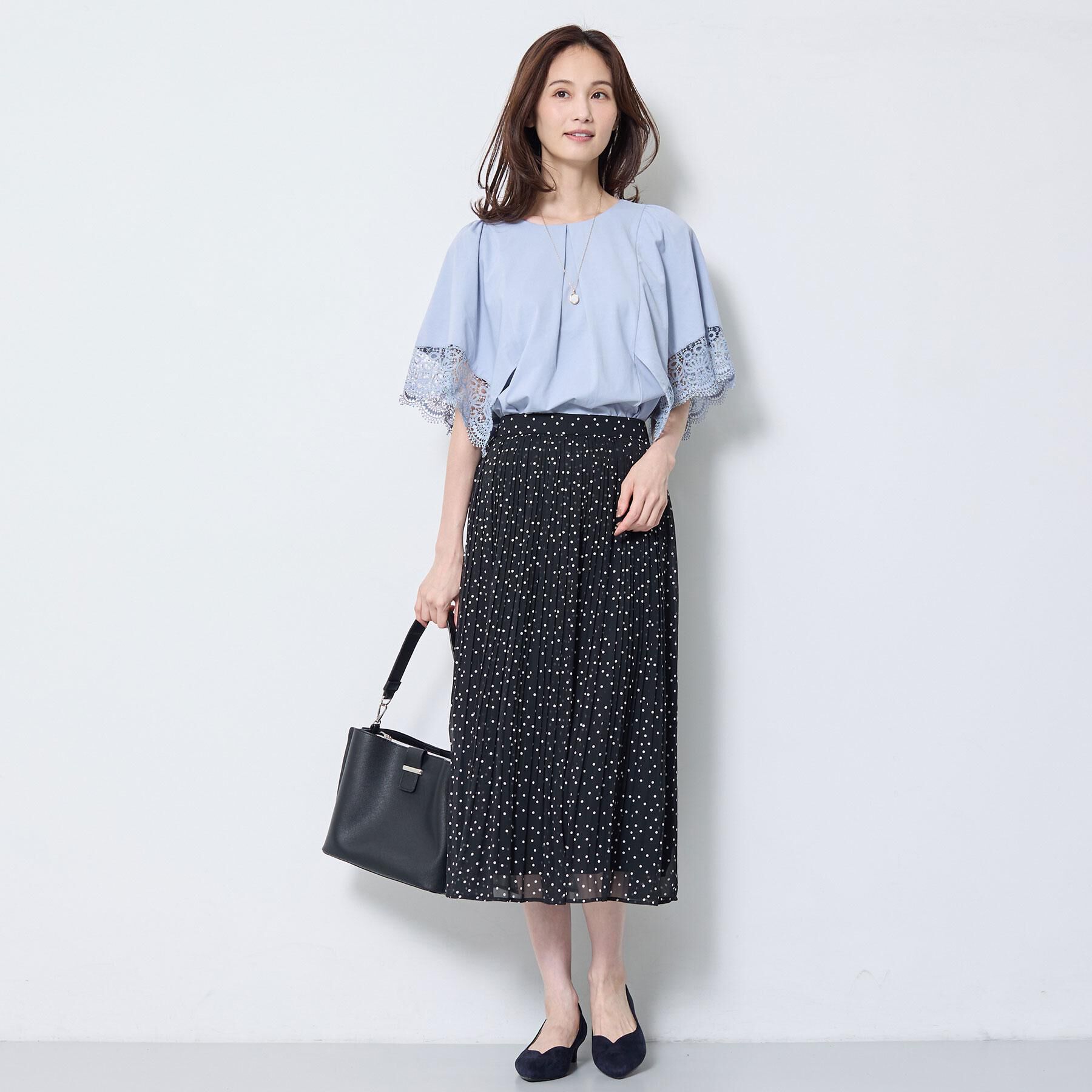 Reflect「【UVカット／接触冷感】レーススリーブジャージカットソー」|Tシャツ・カットソー|