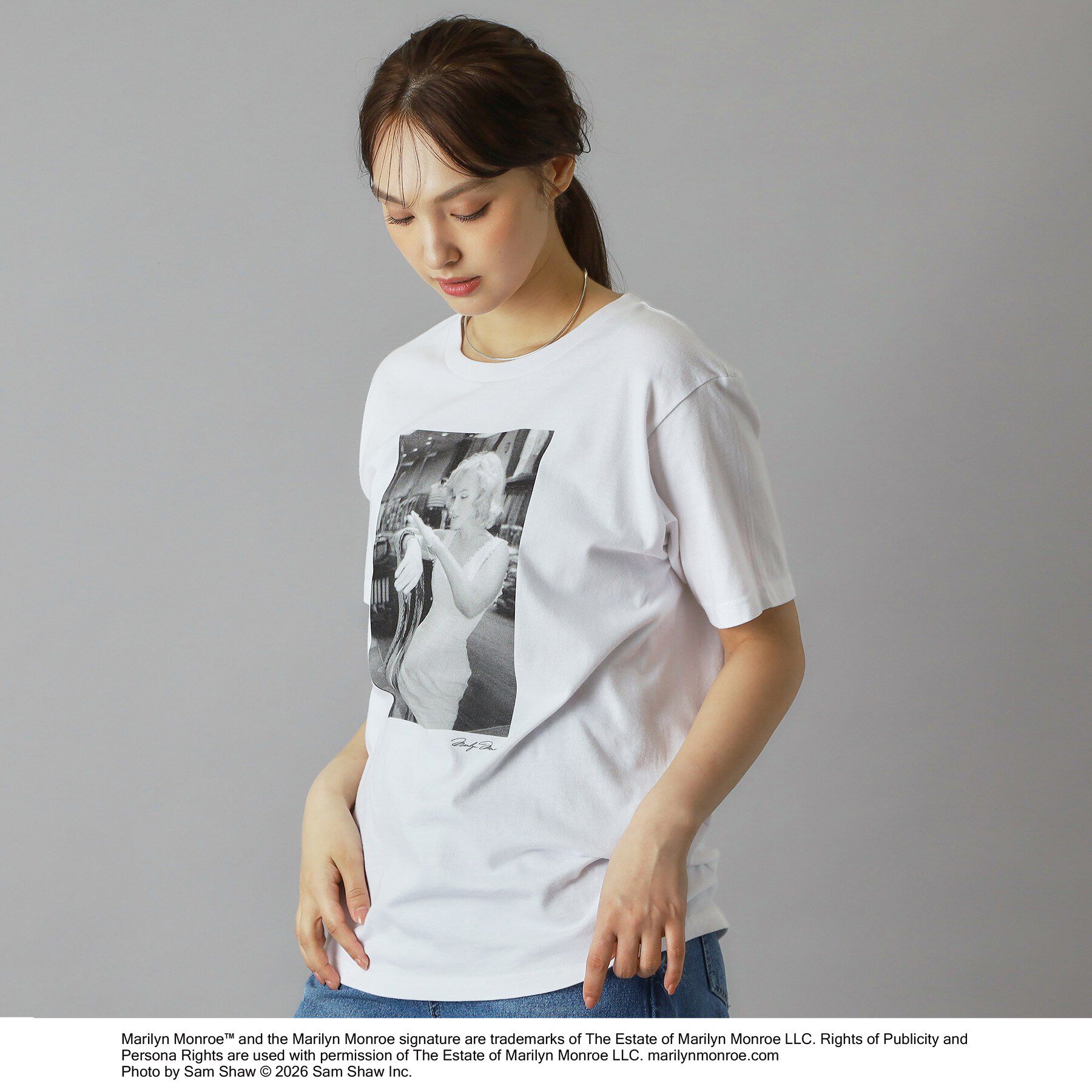 DRESSTERIOR「【別注】マリリンモンロー/モノトーンプリントTシャツ」|Tシャツ・カットソー|