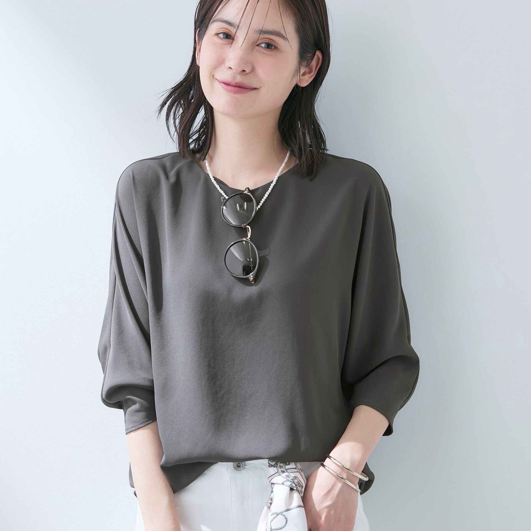 INDIVI「【接触冷感／透湿／着る日傘】ドルマントップス」|シャツ・ブラウス|