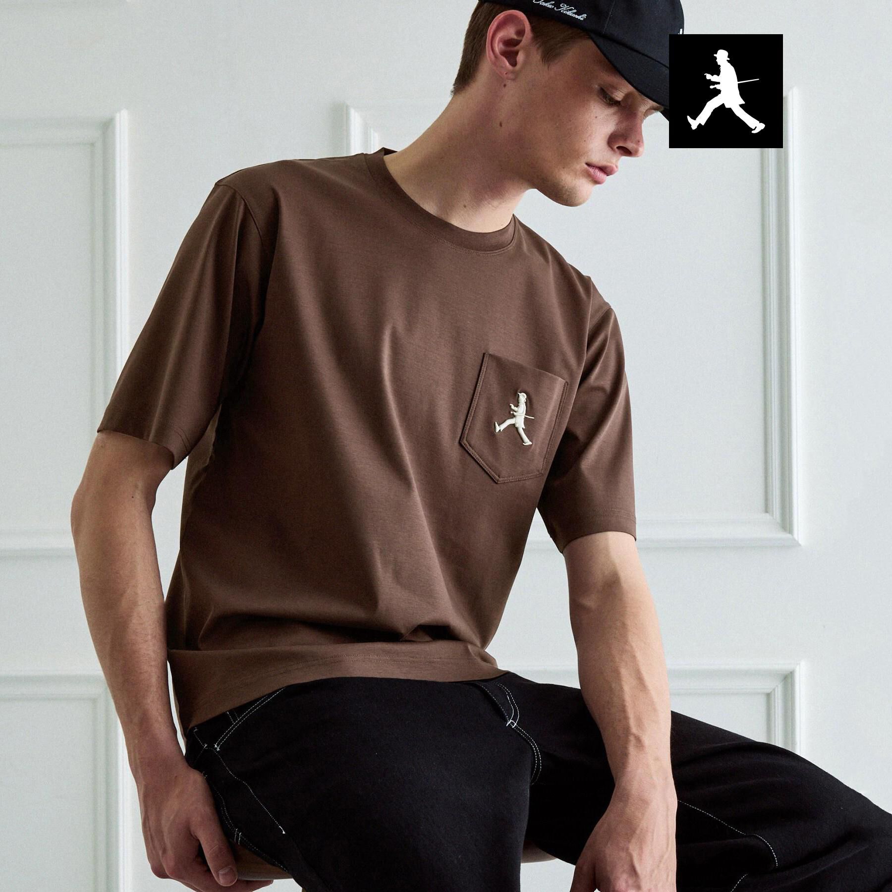 TAKEO KIKUCHI「【BOWLER HAT LABEL】アイスクリアコットンボーラーハットウォーカー 半袖ポケT」|Tシャツ・カットソー|