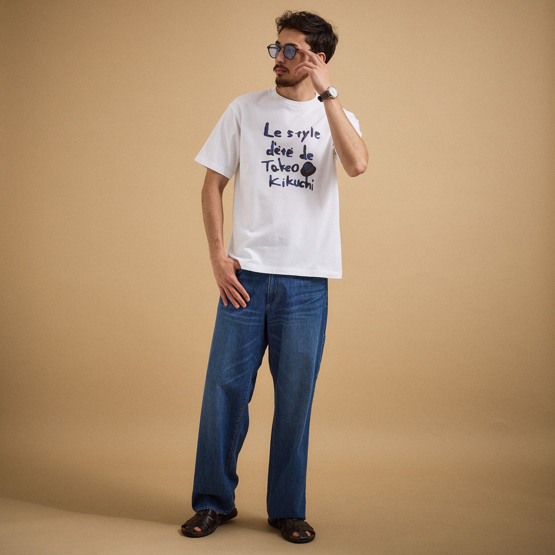 TAKEO KIKUCHI「水彩ペイント アートロゴTシャツ」|Tシャツ・カットソー|