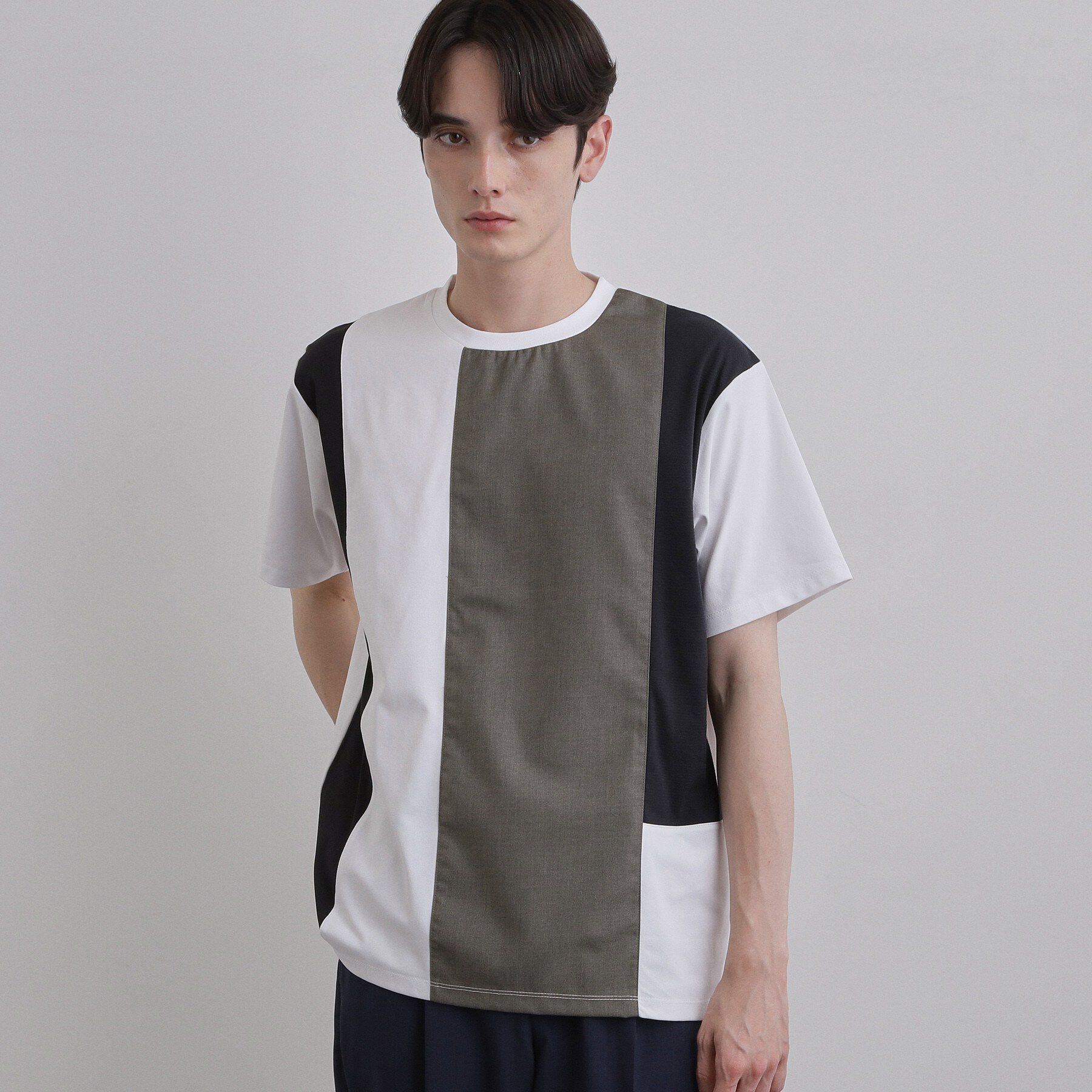 tk.TAKEO KIKUCHI「異素材切替Tシャツ」|Tシャツ・カットソー|