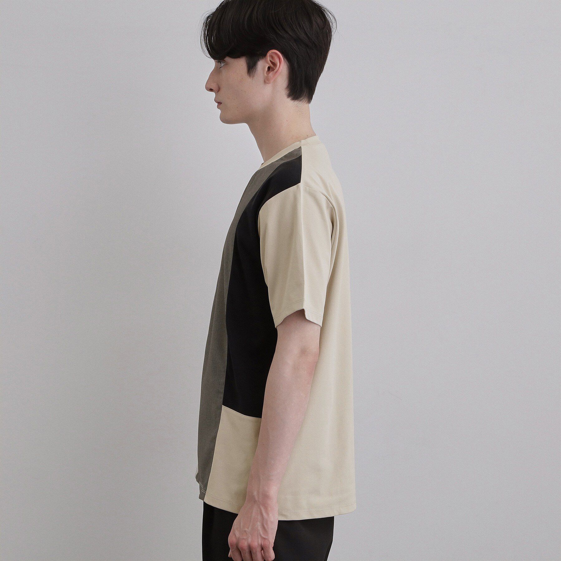 tk.TAKEO KIKUCHI「異素材切替Tシャツ」|Tシャツ・カットソー|