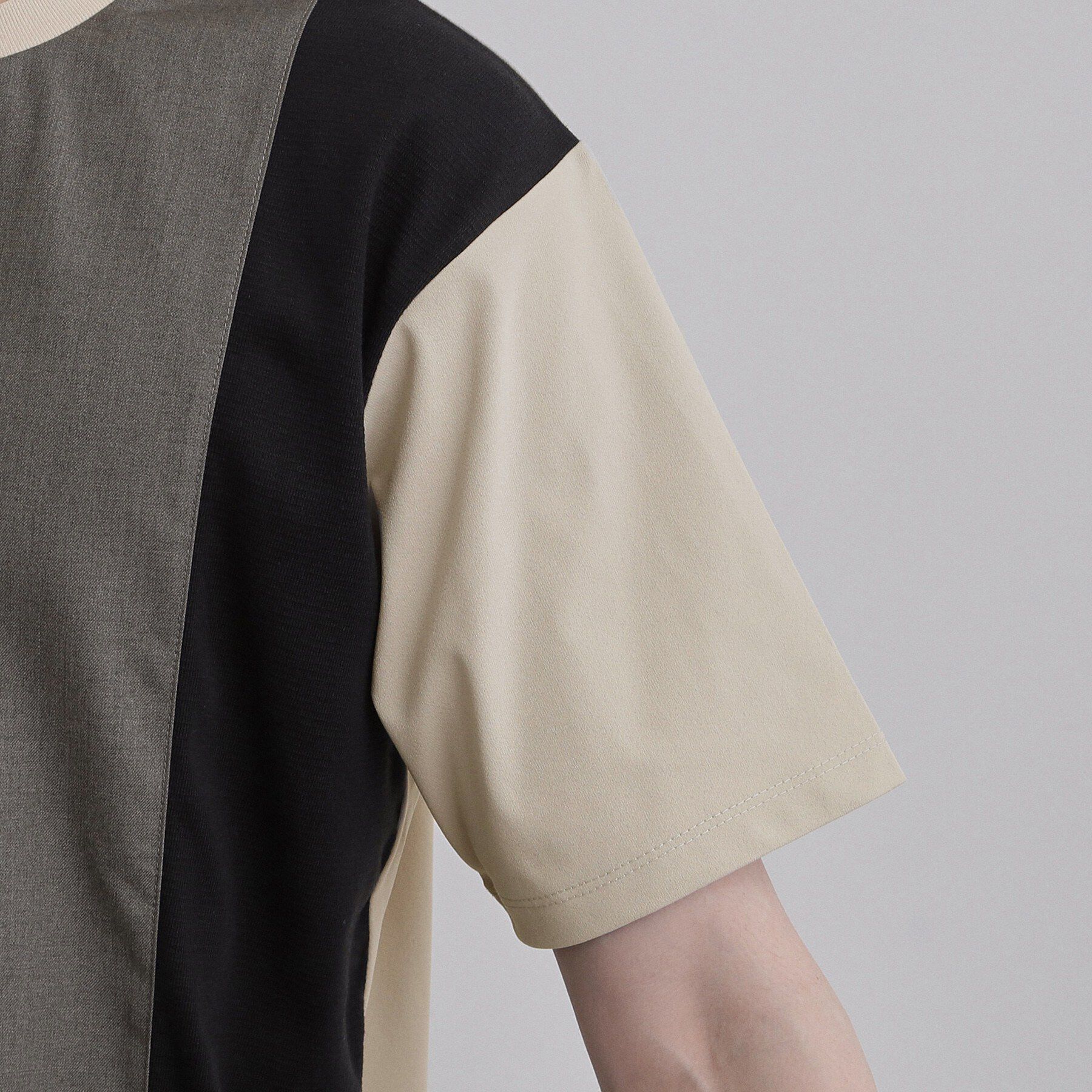 tk.TAKEO KIKUCHI「異素材切替Tシャツ」|Tシャツ・カットソー|