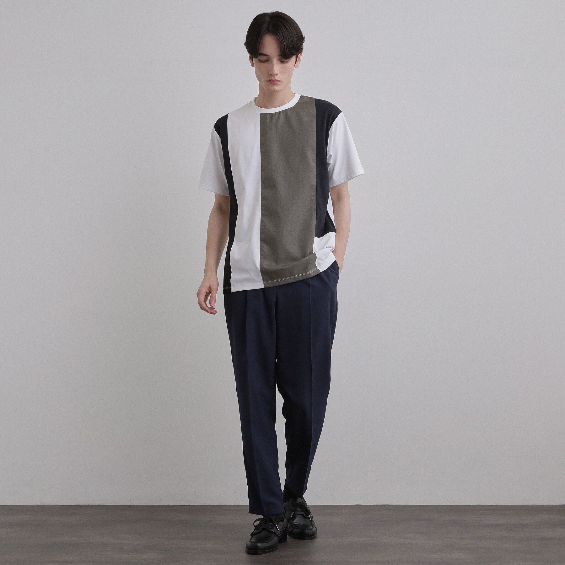 tk.TAKEO KIKUCHI「異素材切替Tシャツ」|Tシャツ・カットソー|