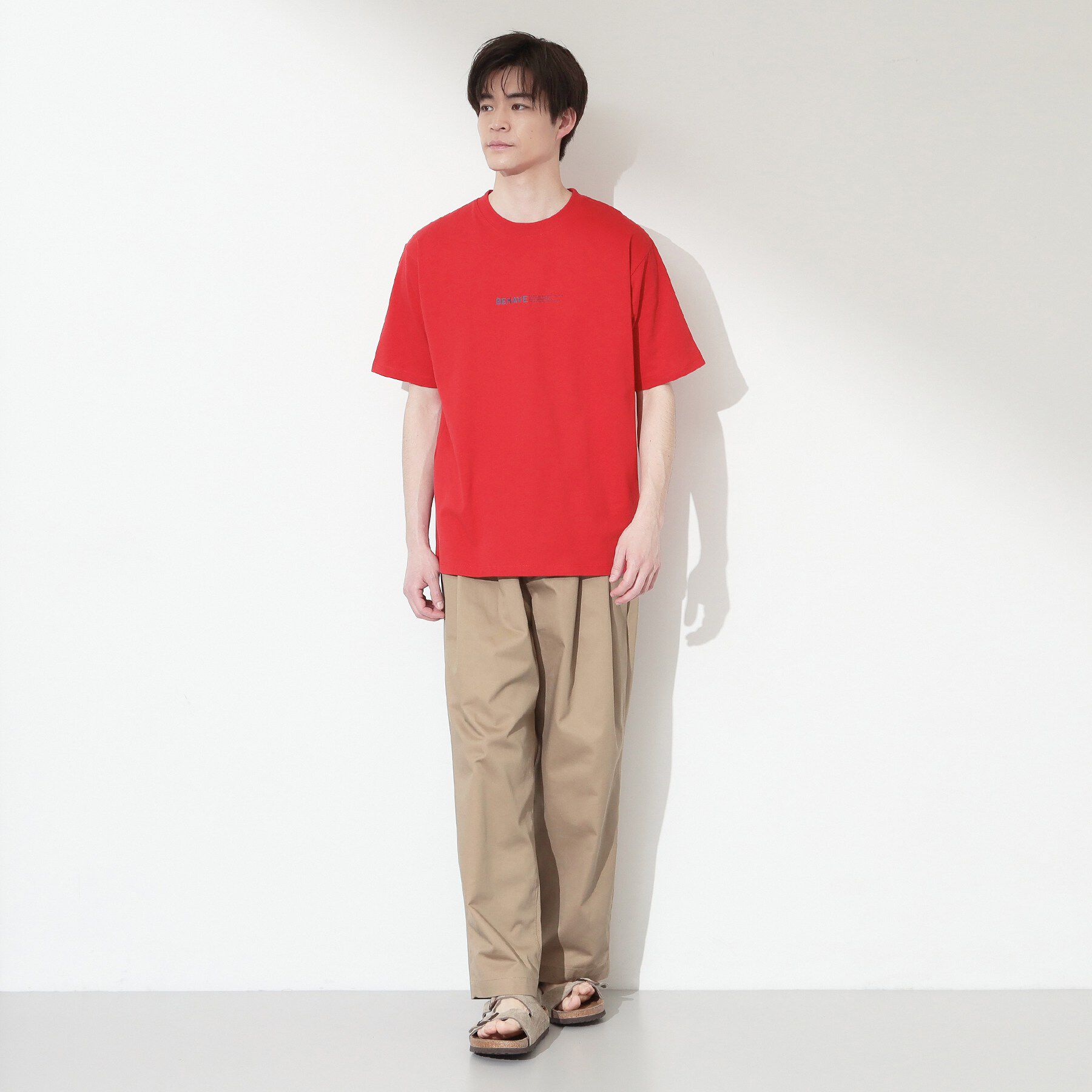 THE SHOP TK「【なめらかでソフトな肌触り】ロゴ コットン半袖Tシャツ 洗濯機OK」|Tシャツ・カットソー|