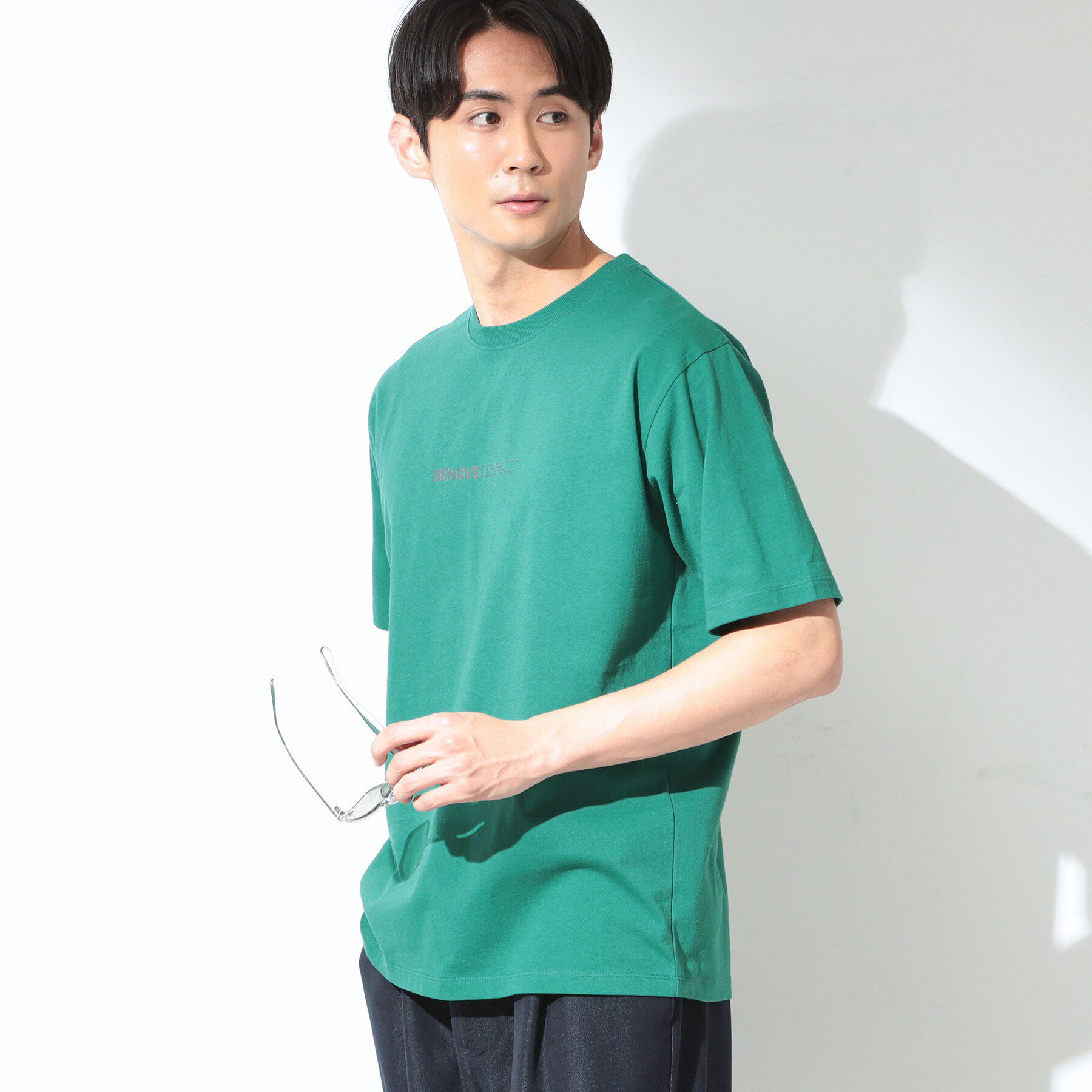 THE SHOP TK「【なめらかでソフトな肌触り】ロゴ コットン半袖Tシャツ 洗濯機OK」|Tシャツ・カットソー|