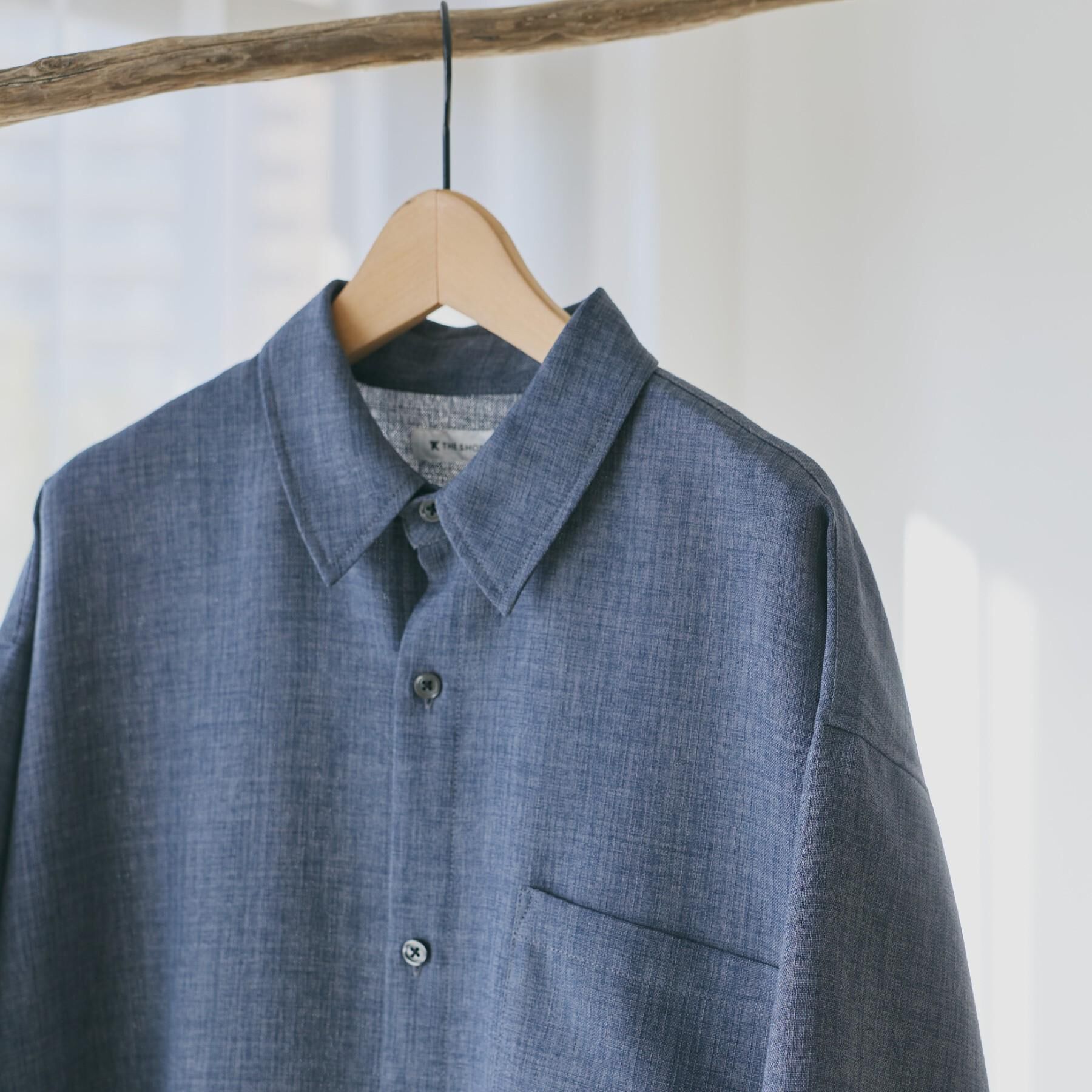 THE SHOP TK「【LINO FINE】 リネンライク半袖シャツ UVカット／イージーケア／吸水速乾／洗濯機OK／セッ」|シャツ・ブラウス|