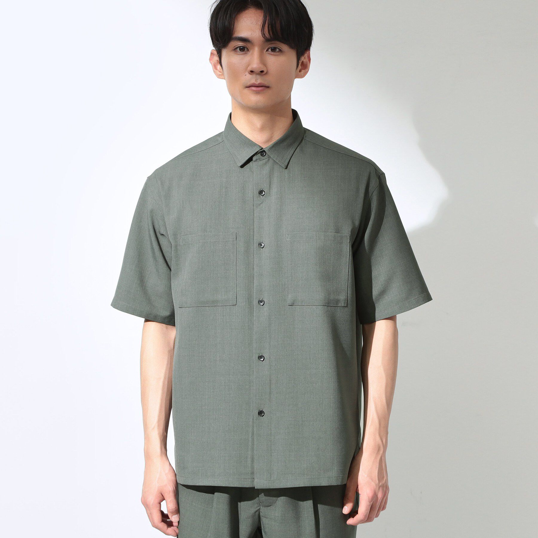 THE SHOP TK「LITE TEX ダブルフラップ半袖シャツ 接触冷感/吸水速乾/UVカット/アンチピリング/イージー」|シャツ・ブラウス|
