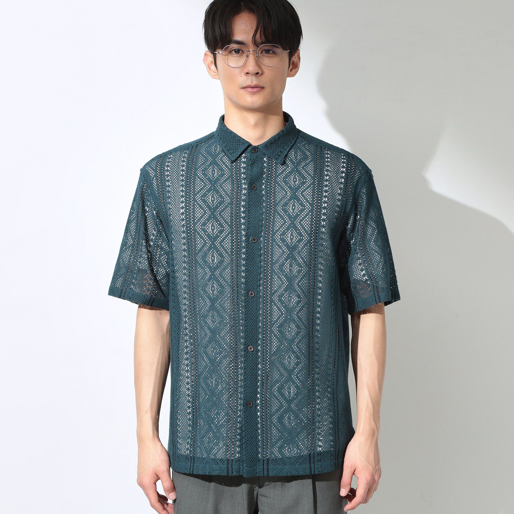 THE SHOP TK「【2点セット】クラフトレース 半袖シャツ＋半袖Tシャツ」|シャツ・ブラウス|