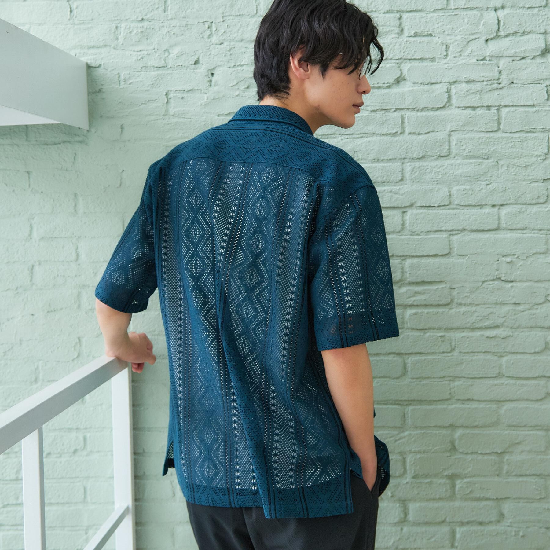 THE SHOP TK「【2点セット】クラフトレース 半袖シャツ＋半袖Tシャツ」|シャツ・ブラウス|