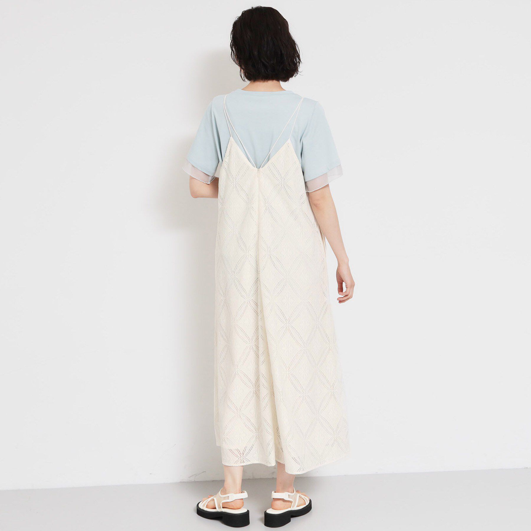 THE SHOP TK「ほんのり品の良い甘さ レースキャミワンピース」|ワンピース|