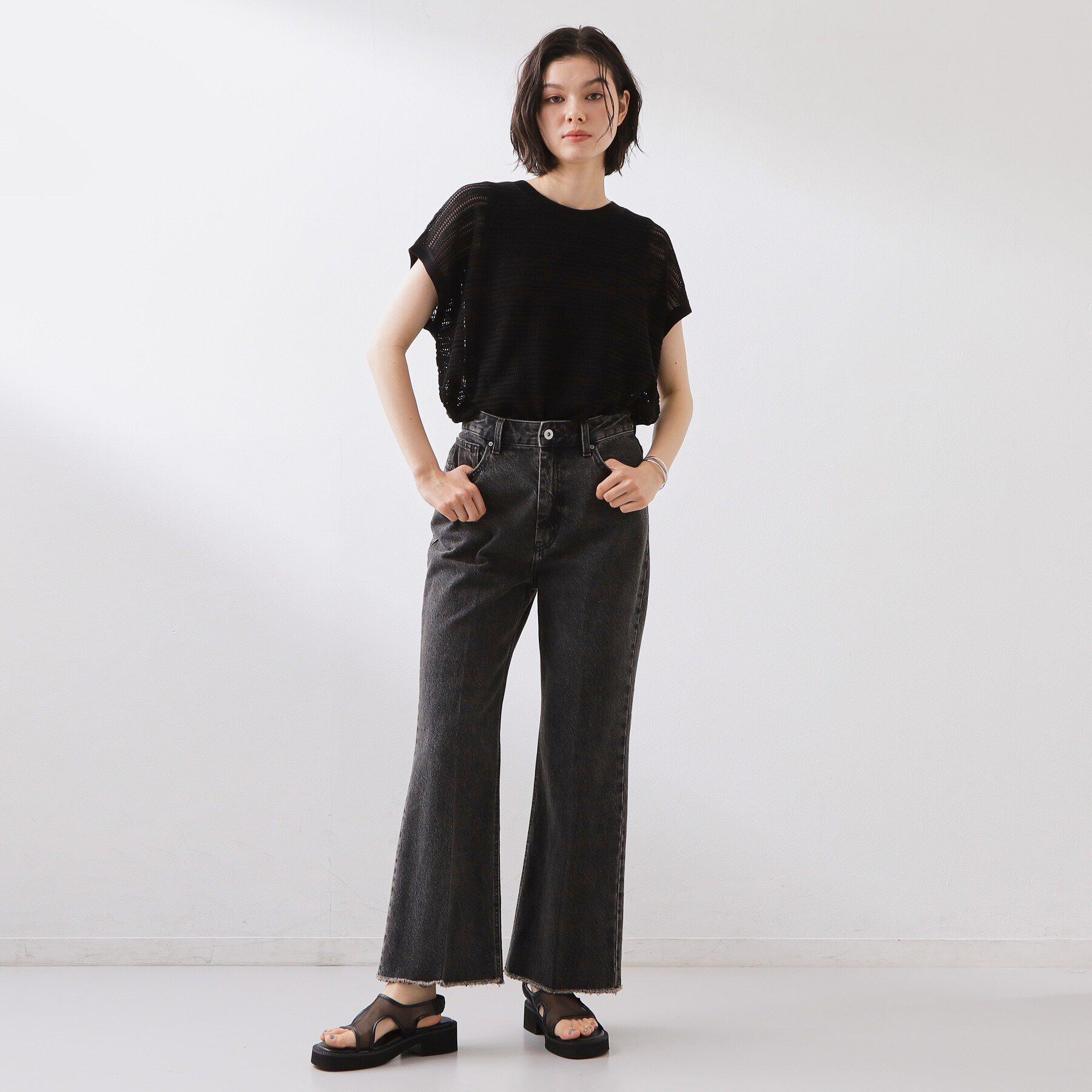 THE SHOP TK「【2点セット】メッシュニット+タンクトップ」|その他|