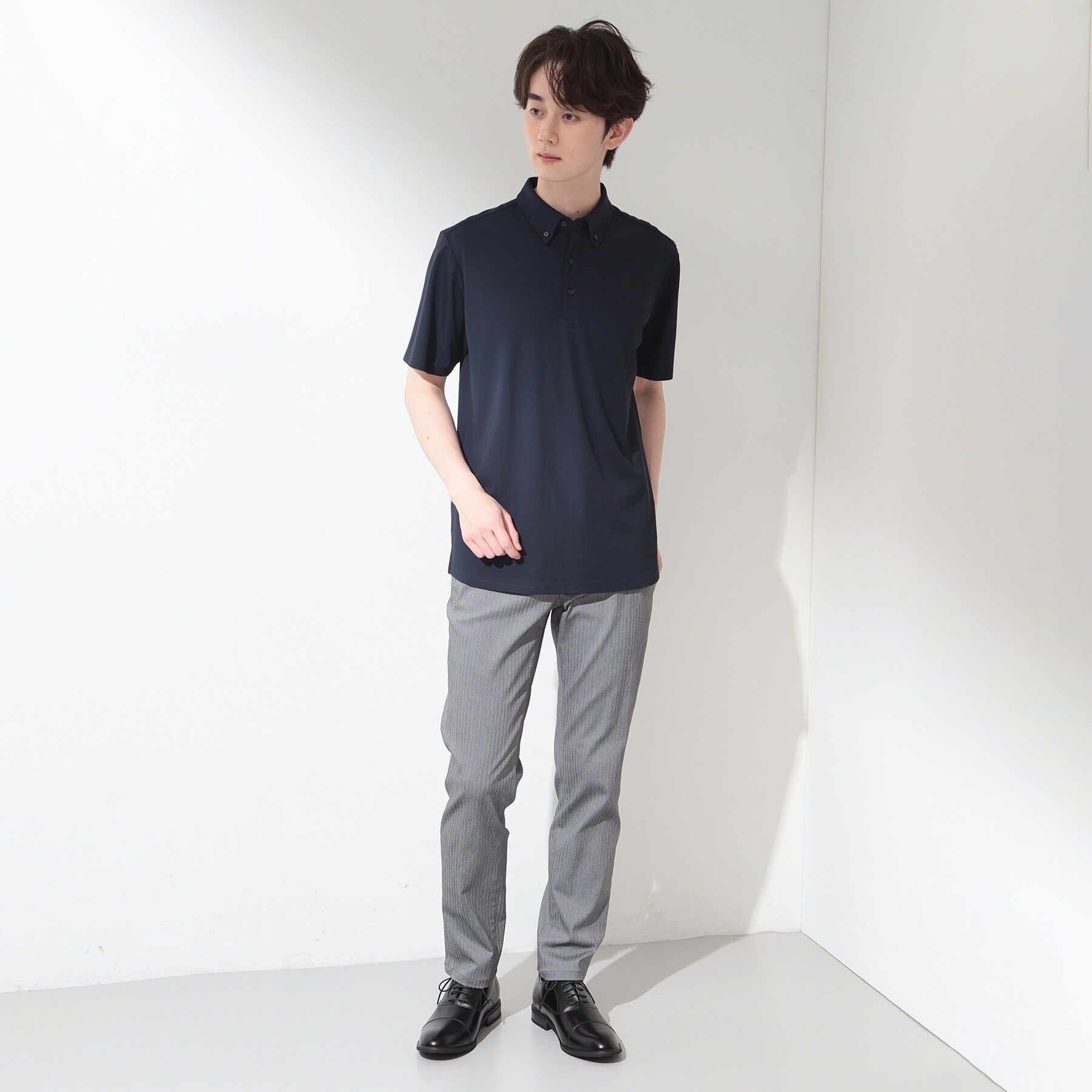 THE SHOP TK「アイス カノコポロシャツ【接触冷感／洗濯機OK】」|ポロシャツ|