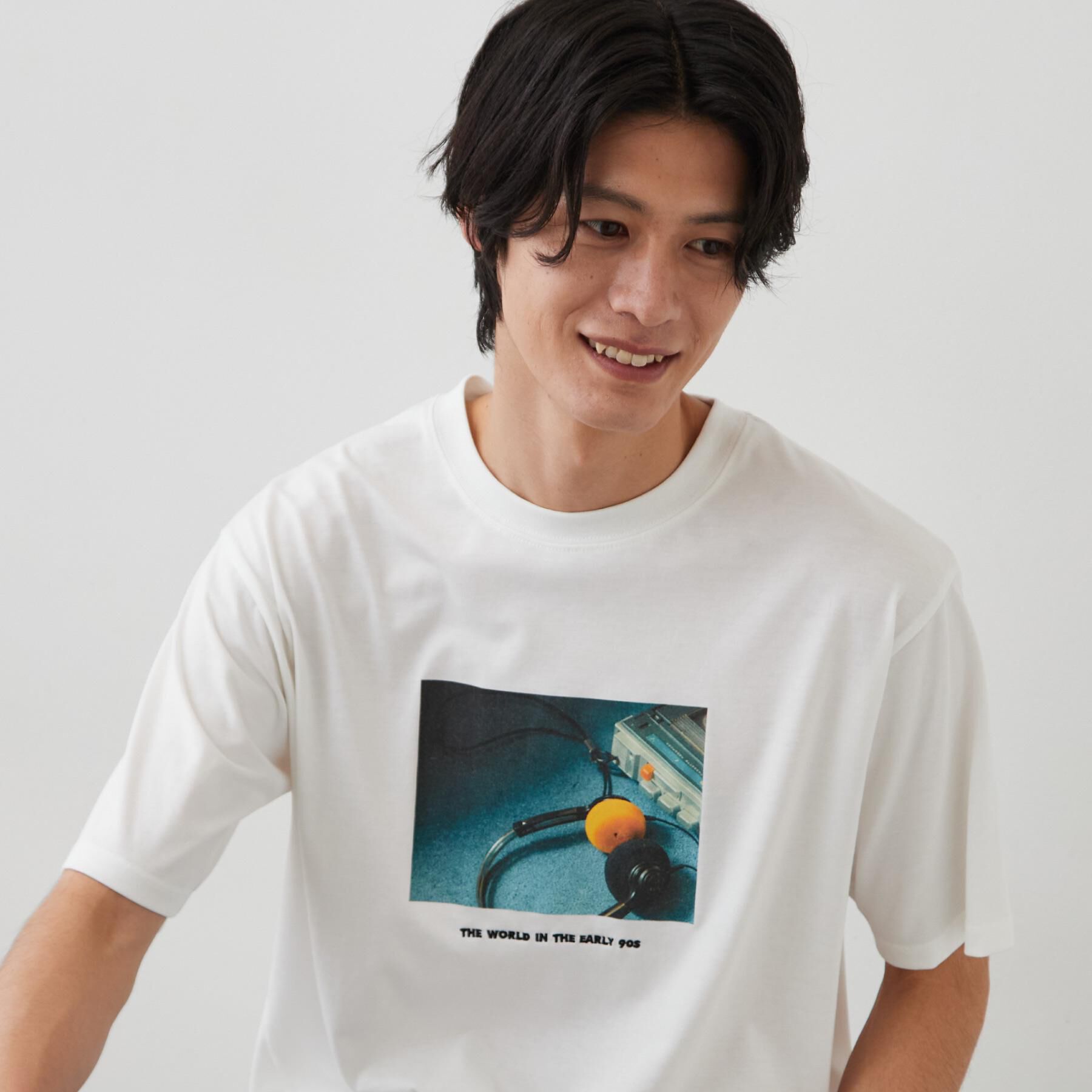 THE SHOP TK「COOLフォト半袖Tシャツ 接触冷感／洗濯機OK」|Tシャツ・カットソー|