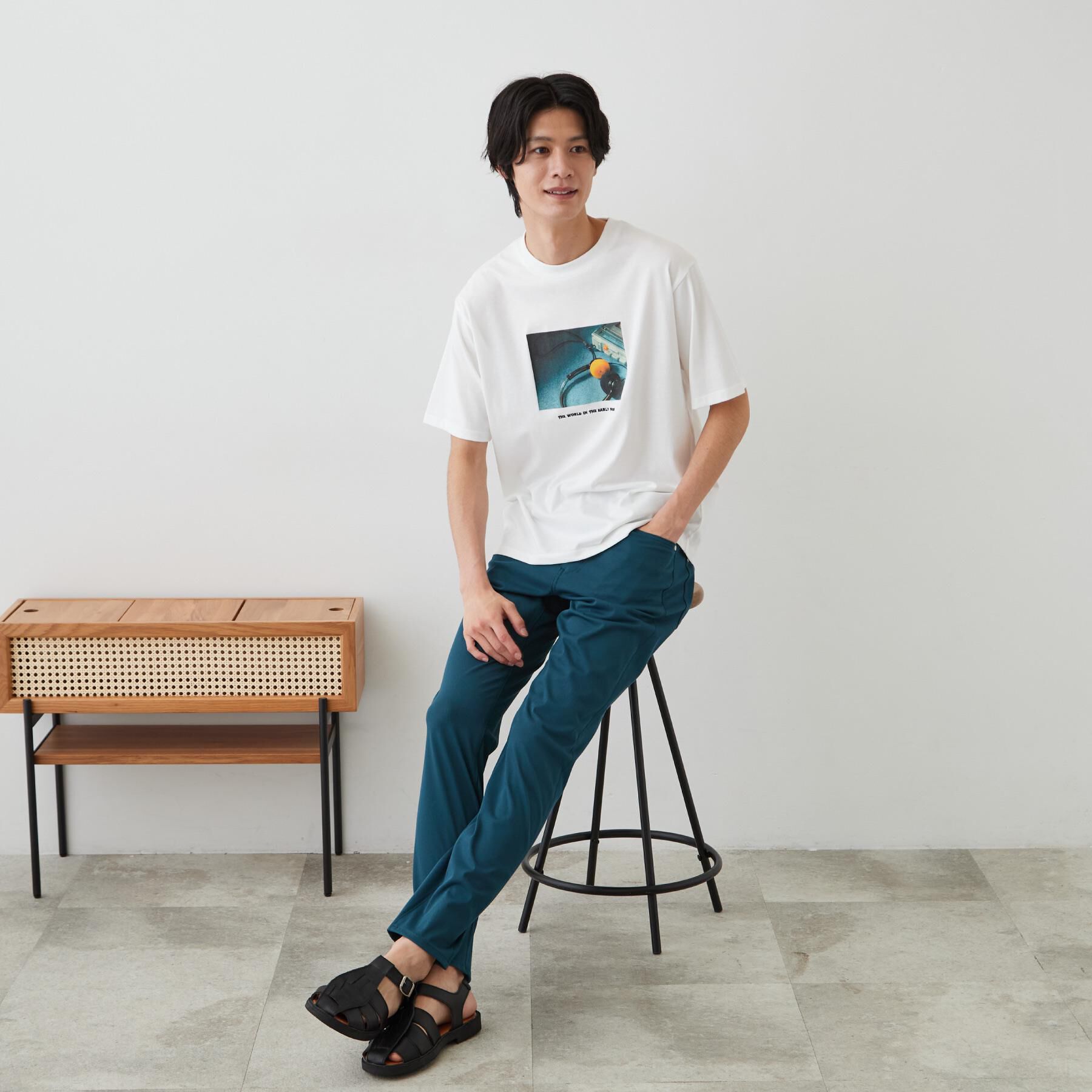 THE SHOP TK「COOLフォト半袖Tシャツ 接触冷感／洗濯機OK」|Tシャツ・カットソー|
