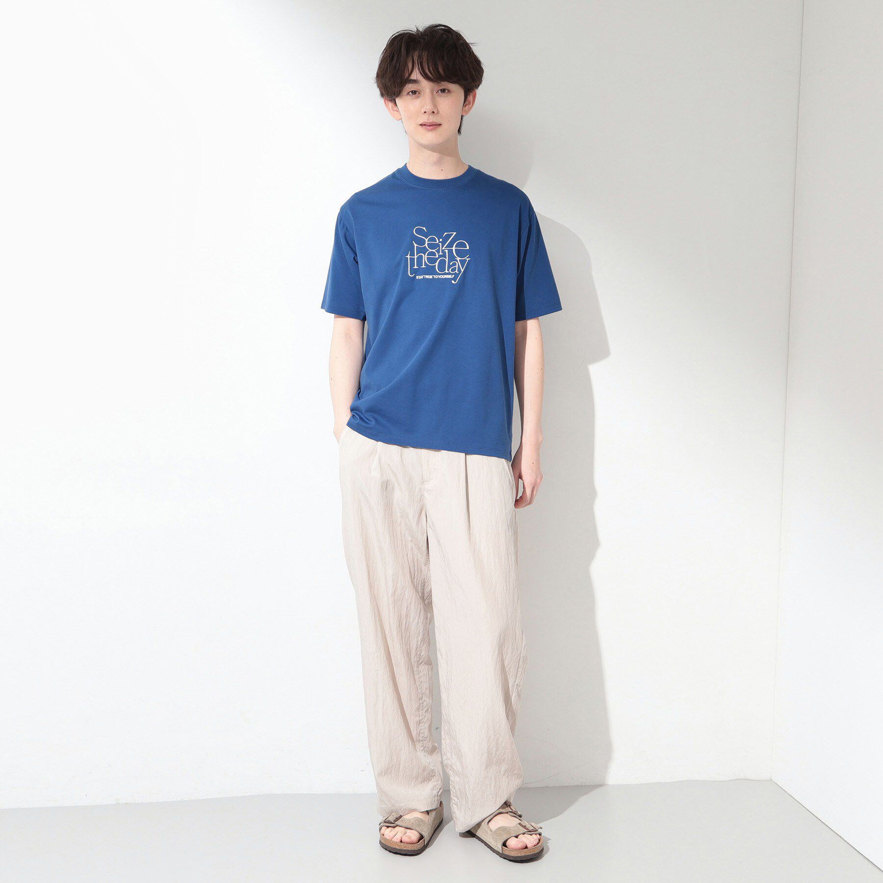 THE SHOP TK「COOLロゴ半袖Tシャツ 接触冷感／洗濯機OK」|Tシャツ・カットソー|