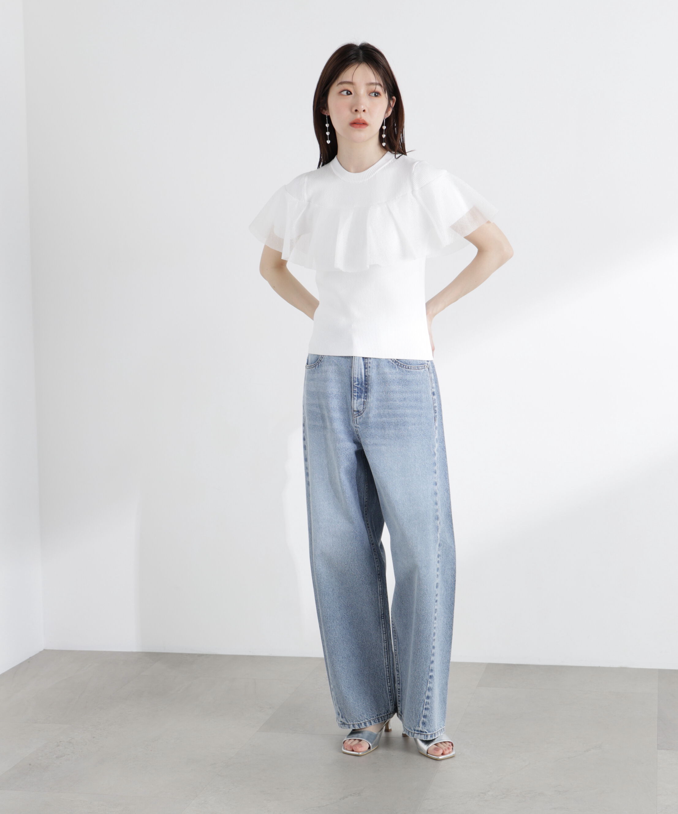 PROPORTION BODY DRESSING「シアーケープ風リブニット」|ニット・セーター|