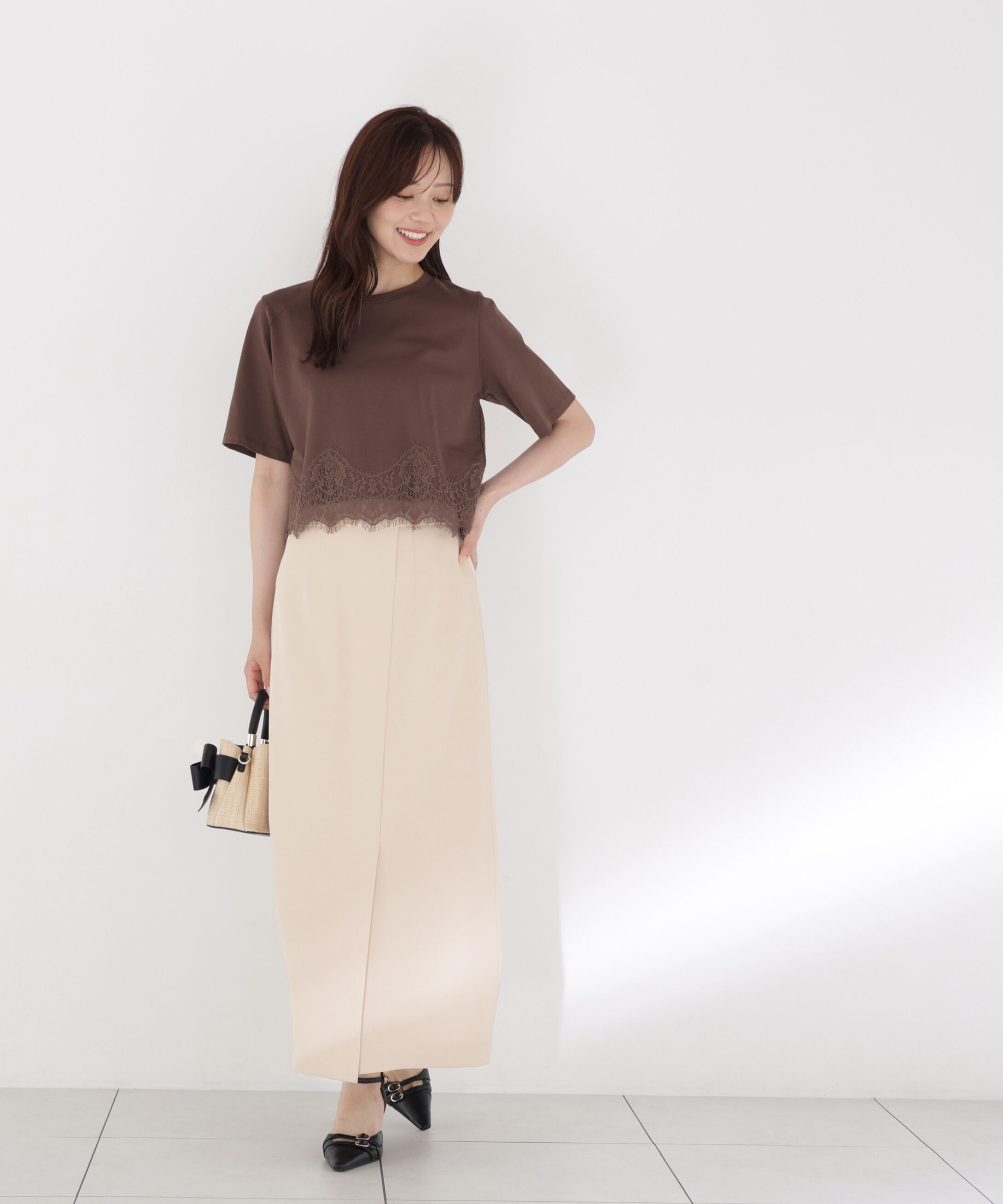PROPORTION BODY DRESSING「サイドリボンナロースカート」|スカート|