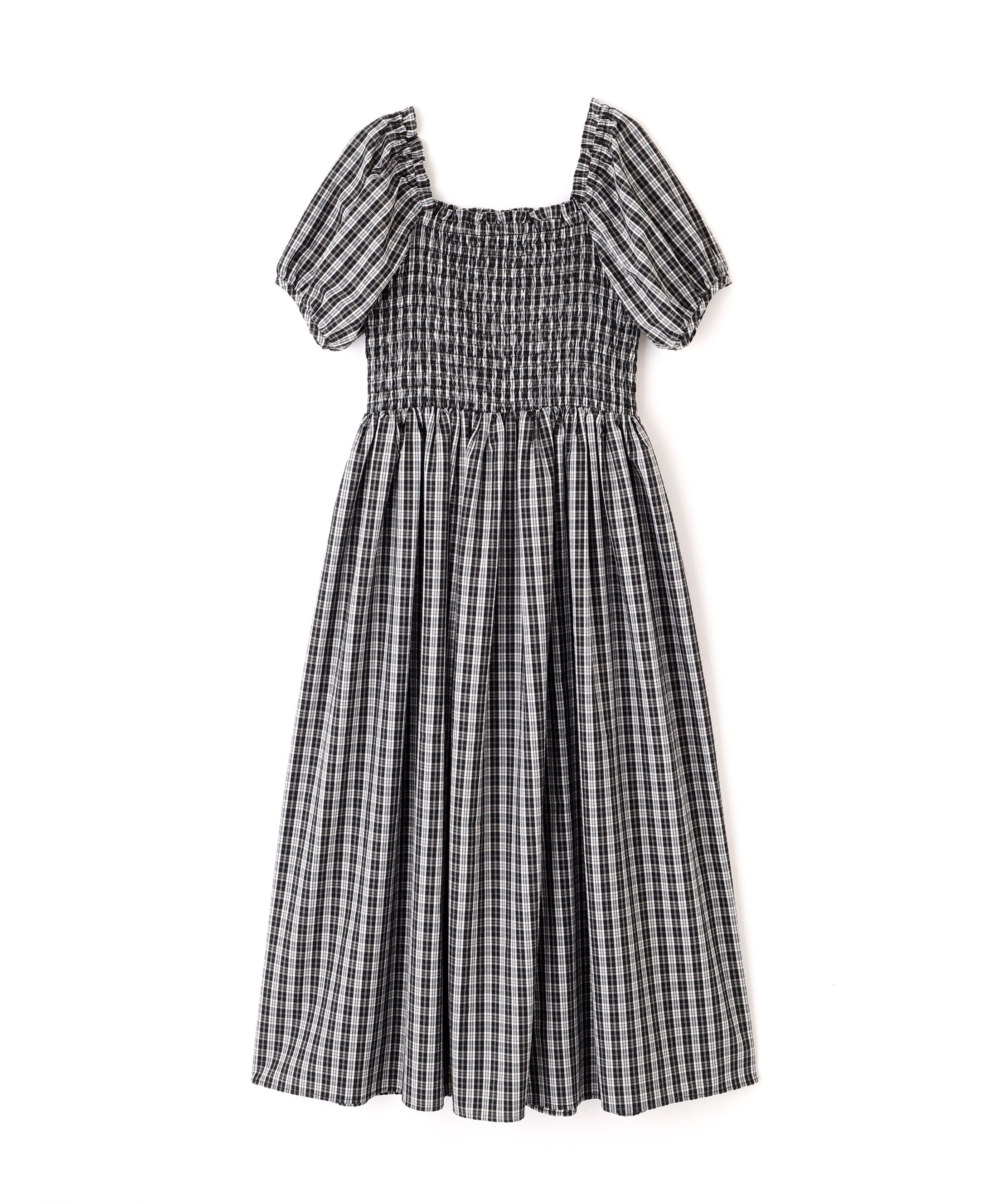 PROPORTION BODY DRESSING「チェック柄シャーリングワンピース」|ワンピース|
