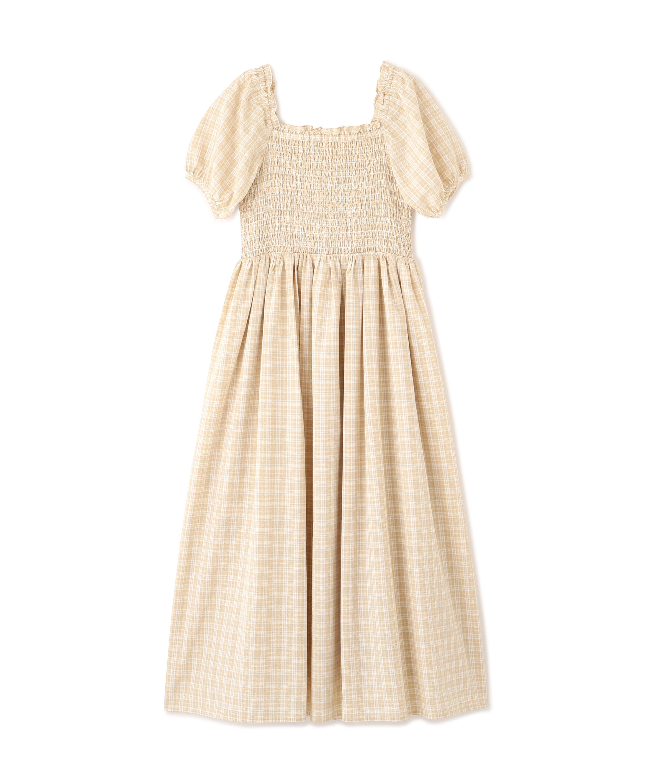 PROPORTION BODY DRESSING「チェック柄シャーリングワンピース」|ワンピース|