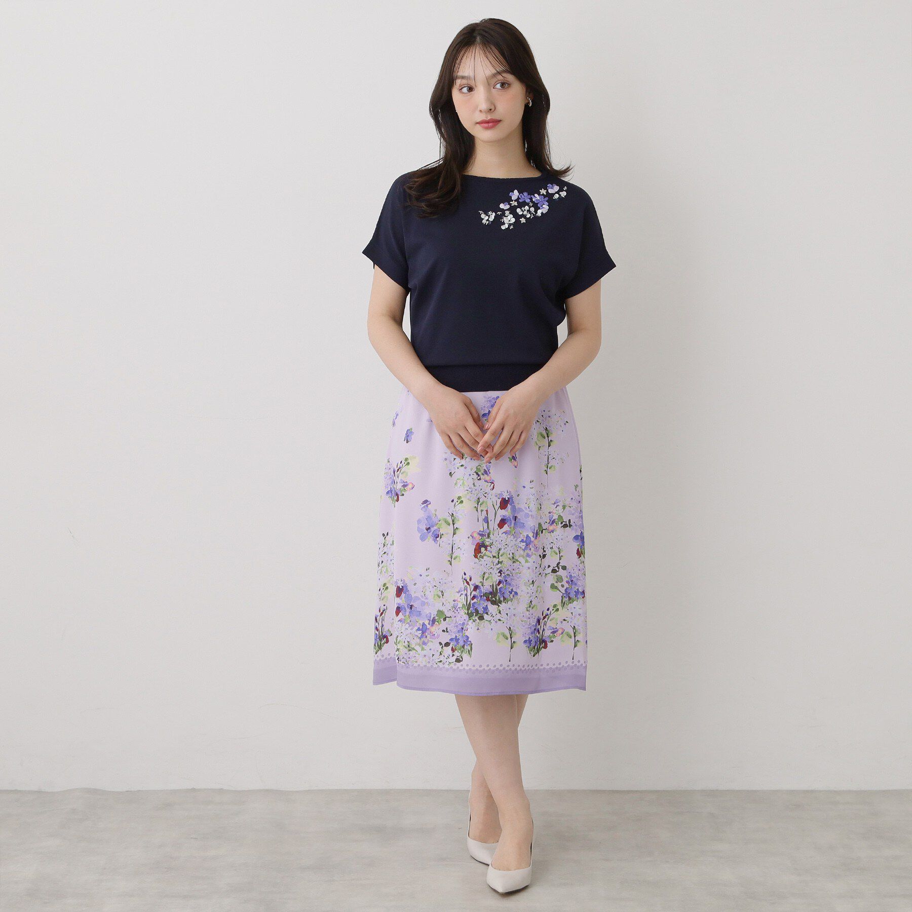 SunaUna「【SS～Lサイズ展開／スパンコール・ビジュー・刺繍】クラフトニット」|ニット・セーター|