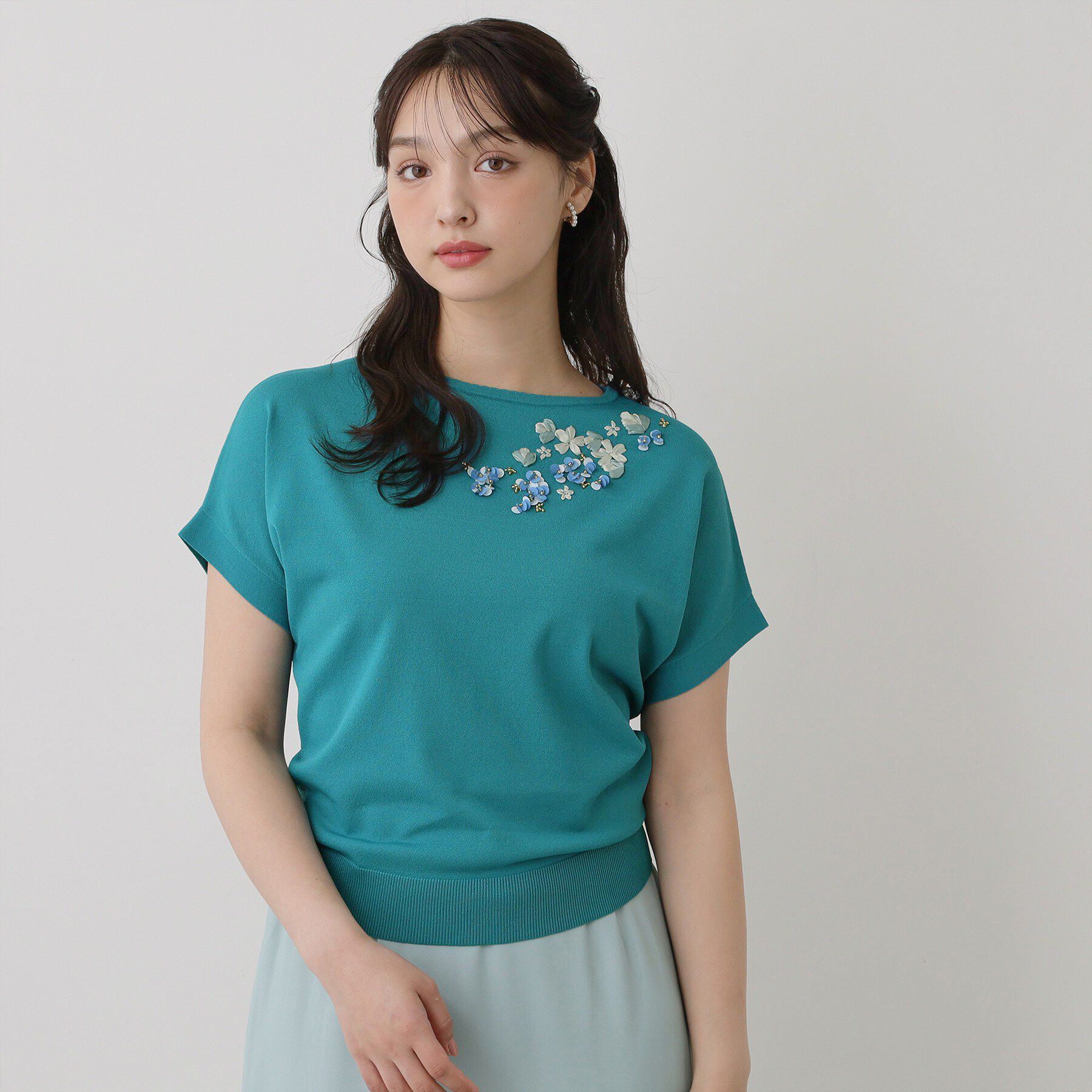 SunaUna「【SS～Lサイズ展開／スパンコール・ビジュー・刺繍】クラフトニット」|ニット・セーター|