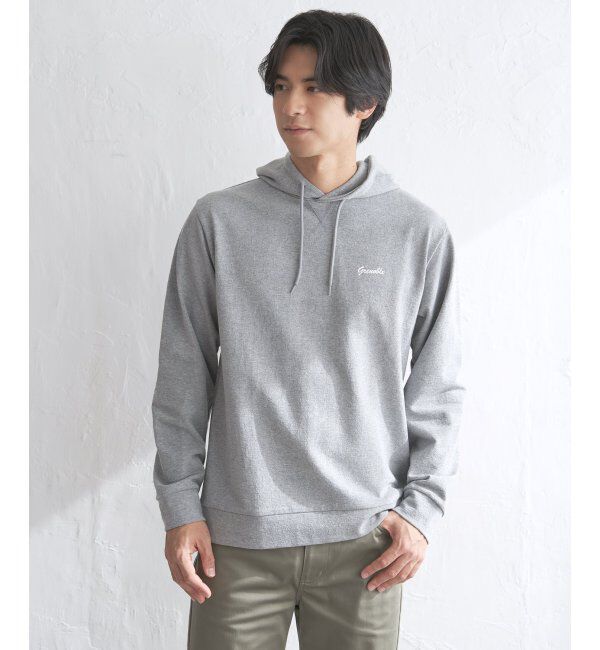 ikka「ブロックインレイＴパーカ」|Tシャツ・カットソー|グレー