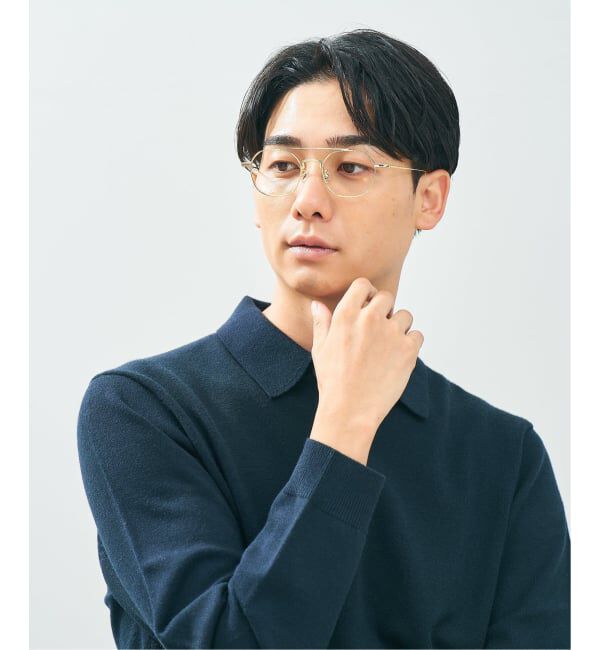  「[黒石奈央子さん ｺﾗﾎﾞ] Zoff｜Naoko Kuroishi メガネ | ツーブリッジ メタル 伊達・度付き レンズ交換券付」|メガネ|