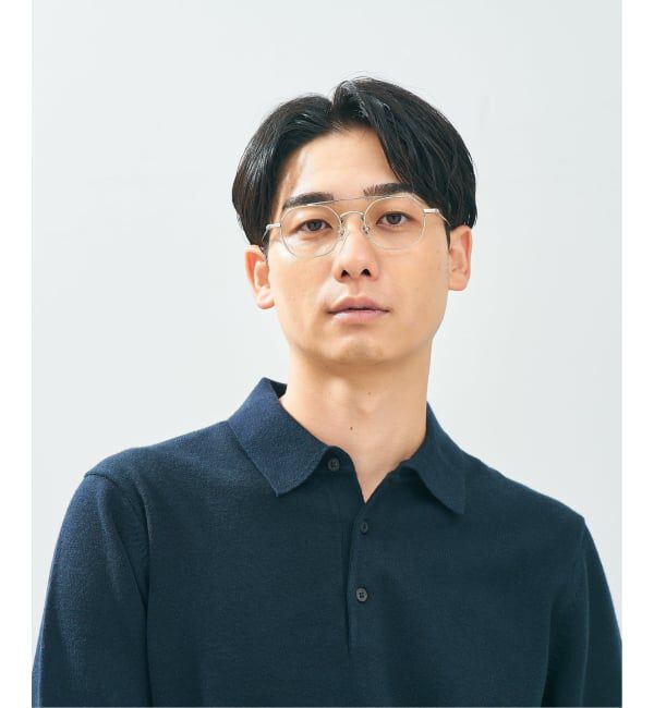  「[黒石奈央子さん ｺﾗﾎﾞ] Zoff｜Naoko Kuroishi メガネ | ツーブリッジ メタル 伊達・度付き レンズ交換券付」|メガネ|