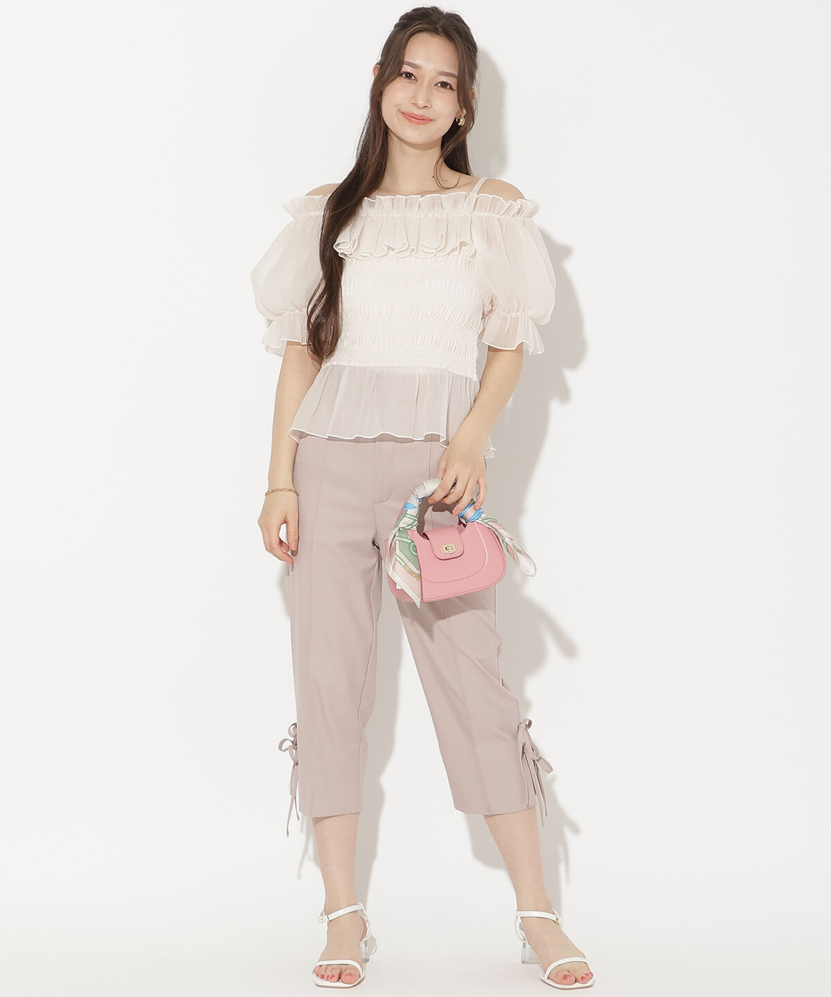 WILLSELECTION「サイドリボンクロップドパンツ」|その他|