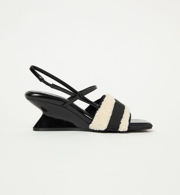 ODETTE E ODILE「＜SY＞ボア ウェッジバックベルト サンダル60&uarr;」|サンダル|