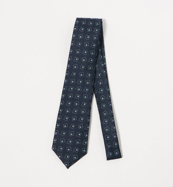UNITED ARROWS「カラー スクエア ジャガード ネクタイ」|ネクタイ・蝶ネクタイ|NAVY