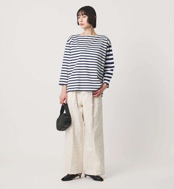 UNITED ARROWS「8分袖 イレギュラー ボーダー カットソー」|Tシャツ・カットソー|