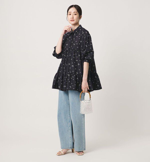 UNITED ARROWS「フラワー プリント ティアード チュニック」|シャツ・ブラウス|