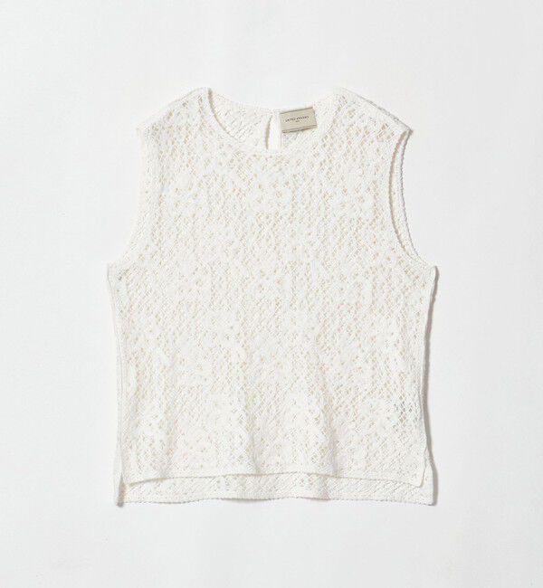 UNITED ARROWS「スパンコール エンブロイダリー ニットベスト ‐ウォッシャブル‐」|ベスト・ジレ|OFF WHITE