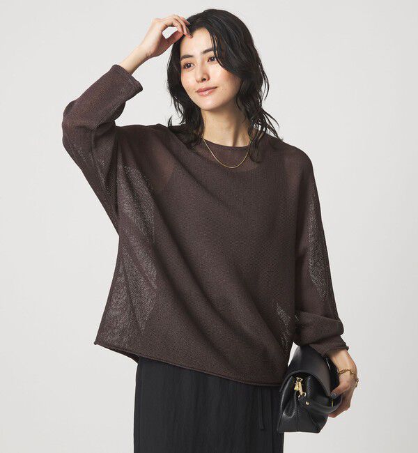 UNITED ARROWS green label relaxing「ペーパー ニット プルオーバー ウォッシャブル」|ニット・セーター|
